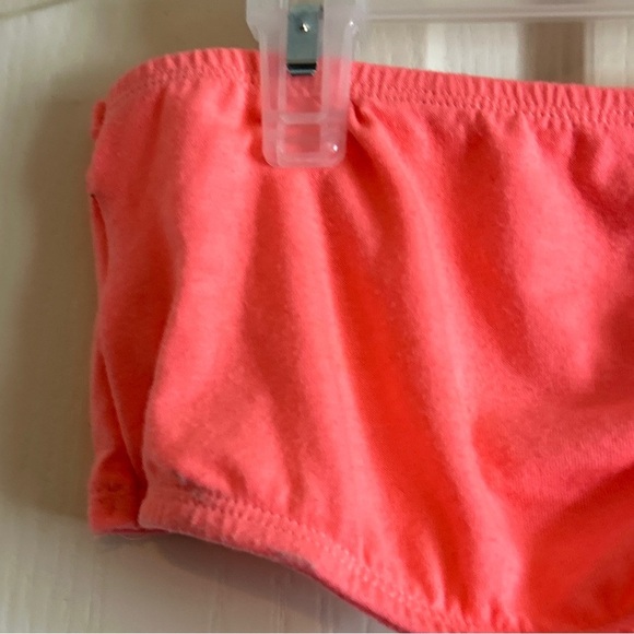Juniors bandeau bikini top sz 11/13 coral color strapless - Picture 5 of 11